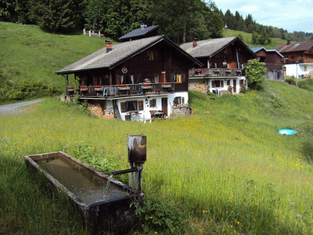 Ferienwohnungen Im Blockhaus Metzler Schwarzenberg im Bregenzerwald Exterior foto